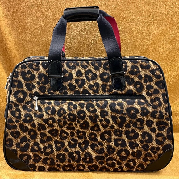 BRIGHTON AFRICA STORIES COLLECTION LEOPARD PRINT ROLLING WEEKENDER BAG - Picture 2 of 14